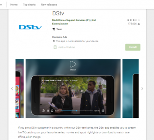 DSTv-Now on Google Play store